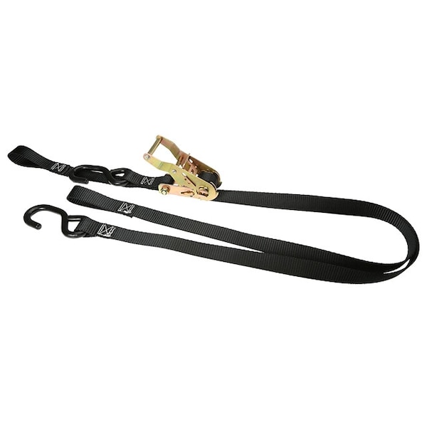 Us Cargo Control 1" x 7' Motorcycle Ratchet Strap with Handlebar Strap & S-Hooks 2607SH254LP - main